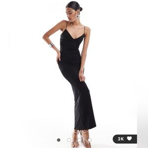 ASOS | Bershka thin strap bodycon maxi dress